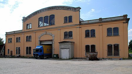 Die Lagerhalle der Niederlassung Dresden