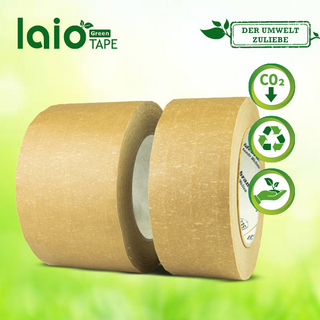 laio® GREEN TAPE 316 fadenverstärktes Papierselbstklebeband in 50 und 75 mm laio® GREEN TAPE 316 fadenverstärktes Papierselbstklebeband in 50 und 75 mm