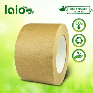 laio® GREEN TAPE 316 fadenverstärktes Papierselbstklebeband 75 mm x 50 lfm laio® GREEN TAPE 316 fadenverstärktes Papierselbstklebeband 75 mm x 50 lfm