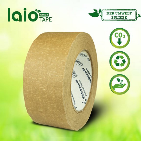 laio® GREEN TAPE 316 fadenverstärktes Papierselbstklebeband 50 mm x 50 lfm
